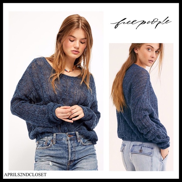 FREE PEOPLE BOHO PULLOVER KNIT TUNIC SWEATER A3C - Picture 8 of 16